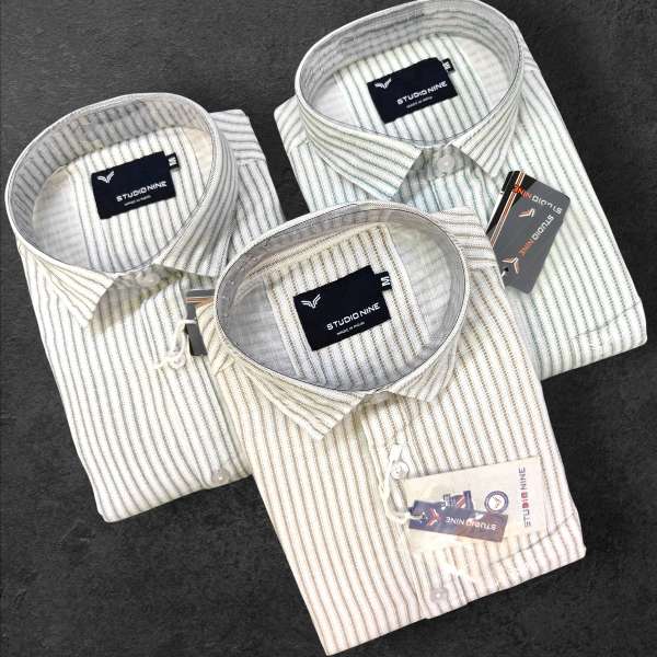 Studio-9 Men’s Slim Fit Striped Full Sleeve Shirt Category: